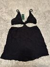 Wild fable Women's Dress Mini Cover up Cut Out Adjustable Strap black Size M