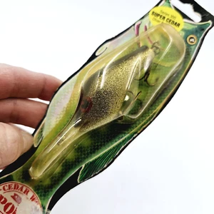 Vtg New Poe's Series 300 Cedar Wood Hot Silver Black Back Crankbait Fish Pack - Picture 1 of 7