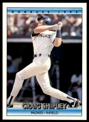 1992 Donruss Craig Shipley Rookie San Diego Padres #667 - Image 1 of 2