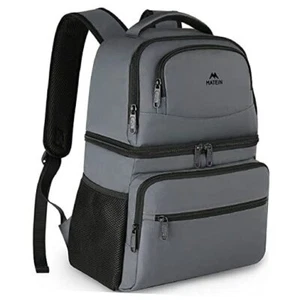 Cooler Backpack Insulated Lunch Backpack for Man Women, Leakproof 26 Cans Grey - Picture 1 of 7