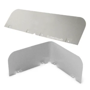 Package of 2 Gutter and Roof Splash Guard Deflectors- 5 or 6 Inch Gutter White - Picture 1 of 4