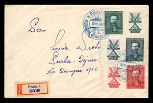 CZECHOSLOVAKIA 1938 GAMES SET WITH LABELS, REG. COVER & SPECIAL STAMP EXHIBITION - Picture 1 of 2