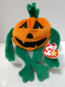 Juguete de animales de peluche TY Beanie Baby - PUMKIN' the Pumpkin (4 pulgadas) - MWMT - Imagen 1 de 5