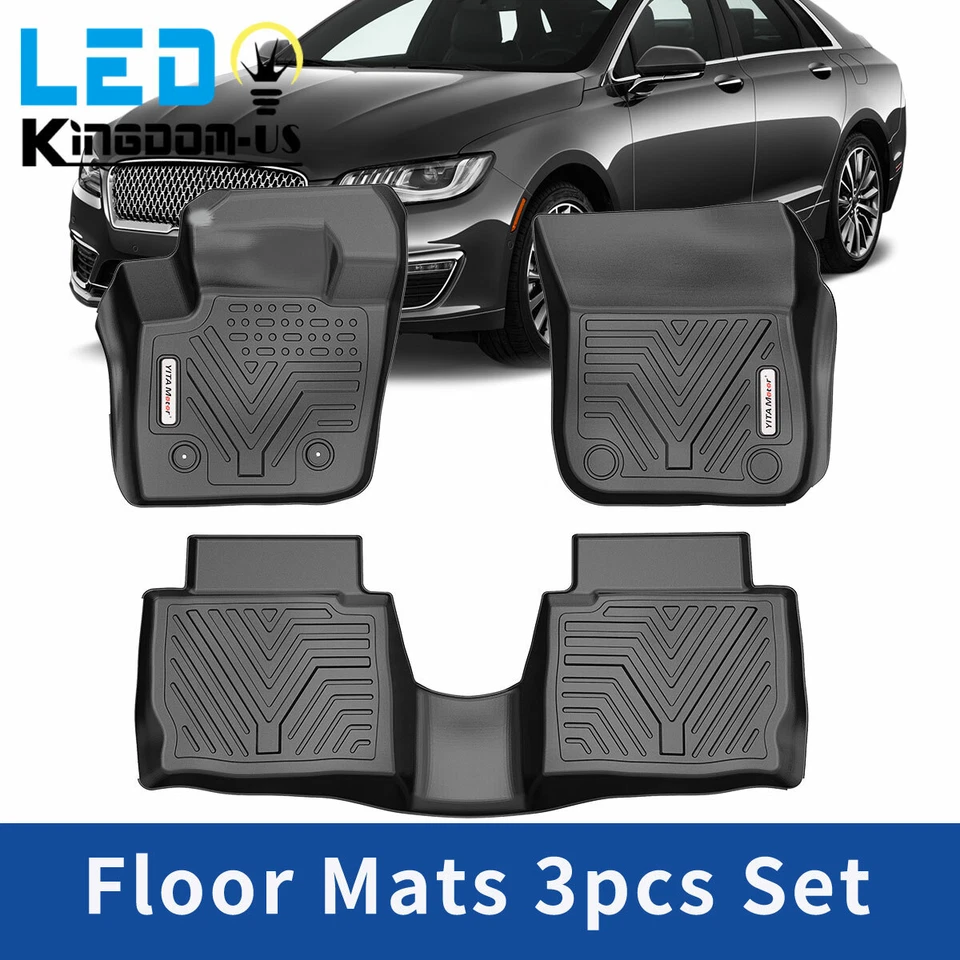 3D Floor Mats For 2013-2016 Ford Fusion Lincoln MKZ All Weather TPE Rubber Liner Foto 1 de 4