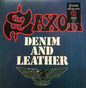 SAXON-Denim & Leather (Limited 40th Anniversary Edition) (Red & Black Splatte... - Picture 1 of 2