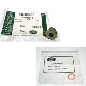 LAND ROVER ENCHUFE ACEITE + ANILLO DE SELLADO JUEGO GAMA 02 - 09 VYX000040 LSF000010 OEM - Imagen 1 de 1