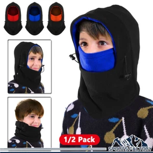 1/2Pack Children Winter Hat Balaclava Fleece Windproof Ski Face Mask Warm Kids - Picture 1 of 17