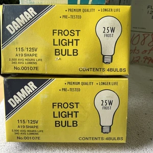 Damar 25 Watt mattierte Glühbirne. 2er Set - 4er Pack (8) New Old Stock Soft Light - Bild 1 von 5