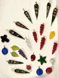 25 Large Glass Pendants,  Charms For Craft And Jewelry Making - Picture 1 of 2
