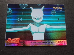 1999 Topps Pokemon First Movie Rainbow Foil #27 Stealing Pokemon Blue Logo - Picture 1 of 2