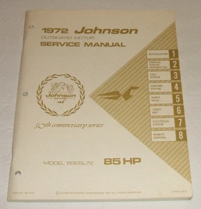 Johnson 1972 85 hp Service Manual Omc Outboard 85hp Repair Shop - Picture 1 of 6