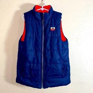Hannah Andersson blue and orange reversible puffer vest - Picture 1 of 9