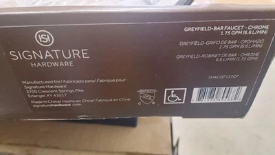 Signature Hardware SHXCGF137CP Greyfield 1.8 GPM Chrome Pull Down Bar Faucet - Image 1 of 4