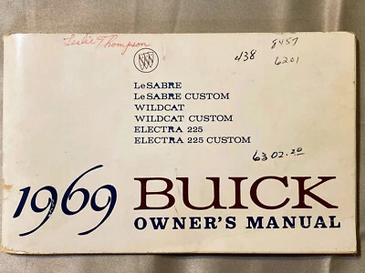 Buick Lesabre Wildcat Electra 225 1969 de colección manual del propietario 59 páginas Foto 1 de 4