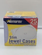 Boîtiers à bijoux de poche minces Memorex pour CD 3" 8 cm CD-ROM CD-R/RW pack de 25 NEUF DANS SON EMBALLAGE