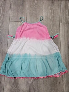 Justice 1pc Adorable Pink Blue Swimsuit Cover Up Size 12 - Picture 1 of 3