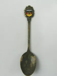 Vintage Souvenir Spoon Deutschland Flag 4 1/2" Silver Plate Collector - Bild 1 von 3