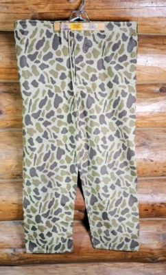 Vintage Hodgman Camo  Zip Fly Hunting Rain Pants PVC  Frogskin Waterproof  L - Image 1 of 3