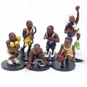 6 pezzi Kobe Bryant Black Mamba action figure modello giocattoli NBA collezioni regali - Foto 1 di 11