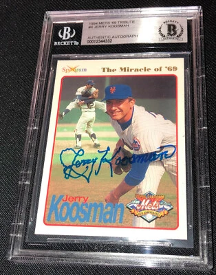 JERRY KOOSMAN SIGNED 1969 NEW YORK METS 1994 SPECTRUM #4 BECKETT - Image 1 of 2