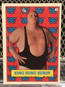 1987 King Kong Bundy Topps WWE Sticker Card #12 Wrestling WWF Classic Superstars - Picture 1 of 5