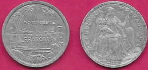 FRENCH POLYNESIA 1 FRANC 2000 VF-XF WITH I.E.O.M,LIBERTY SEATED ON THRONE,FACING - Picture 1 of 1