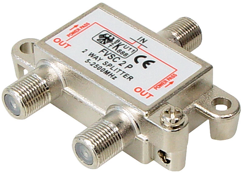 Sdoppiatore Sdoppiatore SAT 2x 5-2500MHz Digitale Cavo TV DVB-T HDTV FM - Immagine 1 di 1