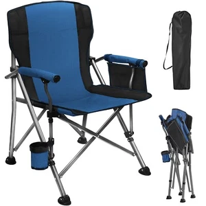 Foldable Portable Chair Stool Wear-resistant Oxford cloth Fishing Camping BBQ US - Picture 1 of 12