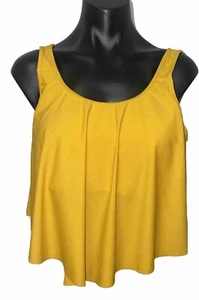 Two Piece Ruffed Yellow Top With High Waisted Bikini Bottom -Beautiful - Picture 1 of 5