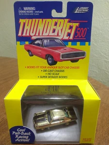 Johnny Lightning Chevy Camaro Thunderjet 500 Slot Car Gold Black Stripes NIP - Picture 1 of 10