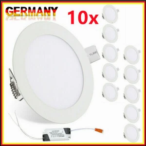 10x LED Panel Einbaustrahler Einbau Leuchte Spot Deckenleuchte Rund flach slim - Bild 1 von 91