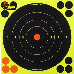 Shoot-N-C 8" Bull'S-Eye Reactive Targets - Highly Visible Instant Feedback Self- - Picture 1 of 12