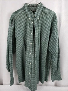 Eddie Bauer Men's Green Checkered Casual LS Button Down Shirt Size Large - Picture 1 of 7