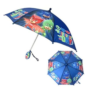 PJ Mask Kids Youth Stick Umbrella with Character Handle : We Save The Day - Picture 1 of 1