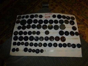 Vintage HUGE LOT OF 75 JUMBO BUTTONS Carved Bakelite Celluloid Plastic 3/4-2" VG - Picture 1 of 11