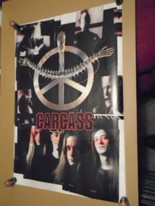 MEGA RARO POSTER PROMO CARCASSA lavoro di cuore ORACHI napalm morte H R GIGER alieno 93 - Foto 1 di 5