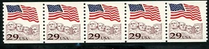 Flag Over Mount Rushmore Strip of 5 PNC5 PLATE 1 MNH Scott's 2523 - Picture 1 of 2