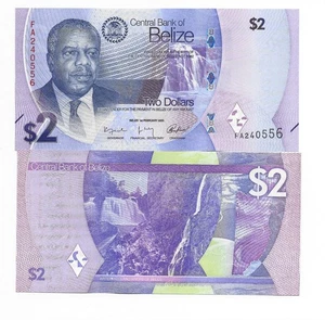 Belize 2 Dollars 2025 UNC NEW P73 B331 - Picture 1 of 1