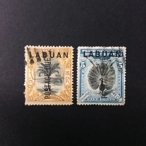 BroadviewStamps Labuan #J2, J4a usado F-VF - Imagen 1 de 2