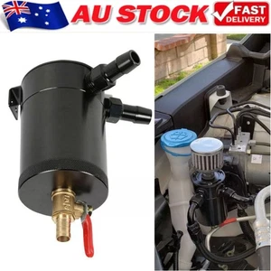 Oil Catch Breather Can Universal Baffled Reservoir Tank Kit With Filter 2-Port - Picture 1 of 15