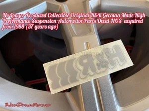 RARE ORIGINAL H&R HIGH PERF SUSPENSION DECAL STICKER NOS FRM 1988 GERMAN MADE - Picture 1 of 2
