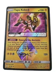 Pokémon Tapu Koko HP130 Prism Star 2019 Pokémon Trading Card No 51/181 - Picture 1 of 1
