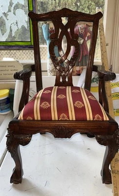 "Antigua SILLA ESTILO CHIPPENDALE VENDEDOR MUESTRA NIÑO TAMAÑO 20"" Alto - Muy Bonita" Foto 1 de 4