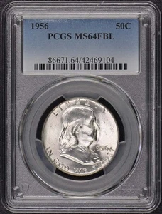 1956 50C Franklin Half Dollar PCGS MS64FBL - Picture 1 of 2