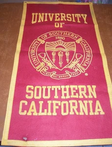 Rare 1950's University of Southern California 17x34 Banner - Picture 1 of 3