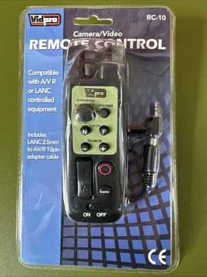 Vidpro RC-10 LANC A/VR Cámara Videocámara Control Remoto para Sony Canon Foto 1 de 4