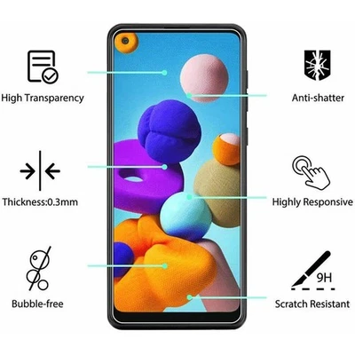 3 Pcs HD For Samsung Galaxy A42 M51 A21S A11 A21 A51 Tempered Glass Film - Image 1 of 4