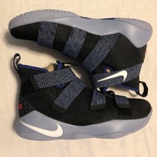 Nike Lebron Soldier XI Mens Basketball Shoes 14 Black White Royal 897644 005