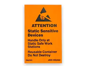 Etichette adesive dispositivi sensibili statici ESD 2,75""x1,5"" arancione 1000 pz - Foto 1 di 4
