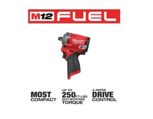 Milwaukee Tool M12 Fuel 1/2" Stubby Impact Wrench (Tool-Only) 2555-20 NEW - Picture 1 of 3